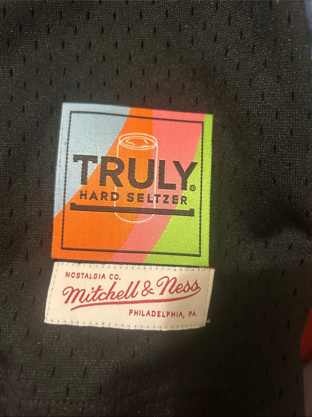 Mitchell & Ness Black Truly U Rainbow Graphic Basketball Jersey - Picture 4 of 5
